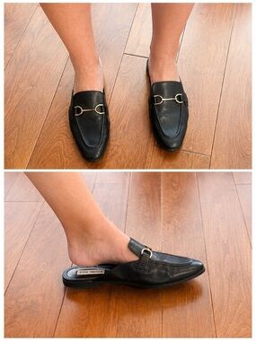 Steve Madden women’s size 10 Black Leather Mule Loafers